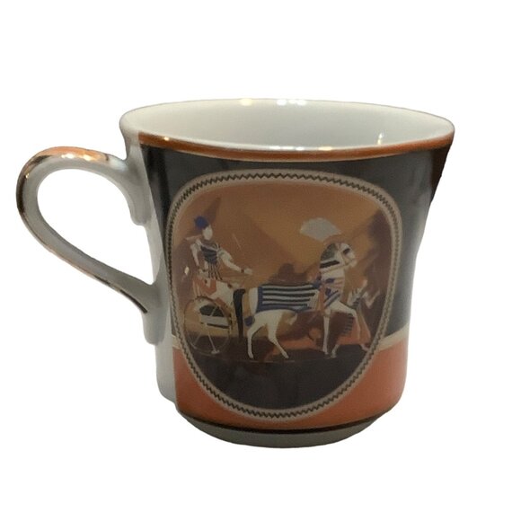 FM Fathy Fathi Mahmoud Egyptian Egypt Chariot Pharaoh Artisan Tea Cup Porcelain - Picture 4 of 11